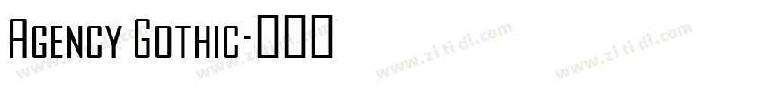 Agency Gothic字体转换